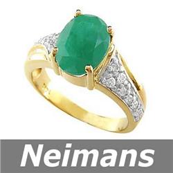 Antique Certified 3.25 ct Sapphire & Diamond Ring 14kt