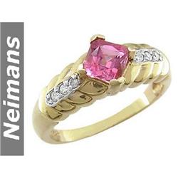 Vintage Gem 2.50 ct Blue Zircon & Diamond Ring 14k Gold