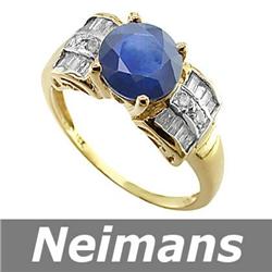 Neimans Certified .50 ct Blue Diamond Cocktail Ring 14k
