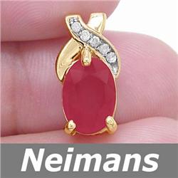 Vintage USGL Certified 1.00 ct Diamond Pendant 14k Gold