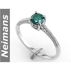 Certified 1.25 ct Green, Pink & White Sapphire Ring 14k