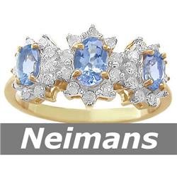 Vintage Certified 1.00 ct Blue Diamond Pendant 14k Gold