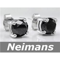 Neimans Gem 1.00 ct Citrine & Diamond Earrings 14k Gold