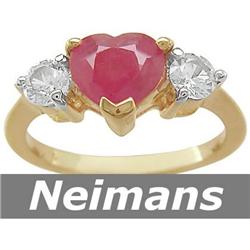 Neimans 4.25 ct Sapphire & VS Diamond Pendant 14kt Gold