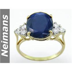 Neimans Certified 3.75 ct Ruby & Diamond Ring 14kt Gold