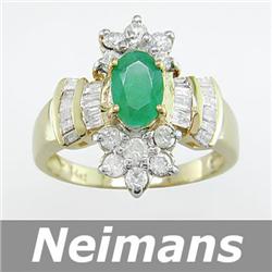 Antique Gem 1.75 ct Aquamarine & Diamond Ring 14kt Gold