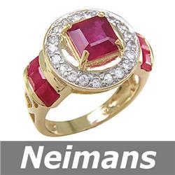 Antique 4.25 ct Certified Amethyst & Diamond Ring 14kt