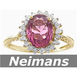 Certified 26.25 ct Ruby & VS Diamond Necklace 14kt Gold