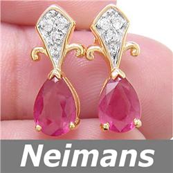 Certfied .75 ct Ceylon Sapphire & Diamond Ring 14k Gold