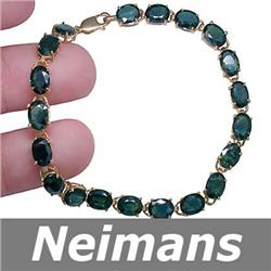 Certified 4.25 ct Blue Sapphire & Diamond Ring 14K Gold