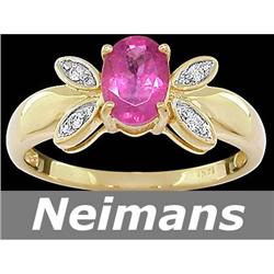 Neimans Certified 3.50 ct Emerald & Diamond Pendant 14k