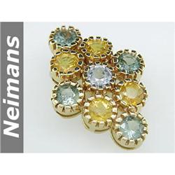 Certified .50 ct Aquamarine & Diamond Stud Earrings 14k