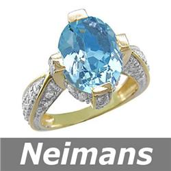 Certified 6.00 ct Sapphire & VS Diamond Earrings 14kt