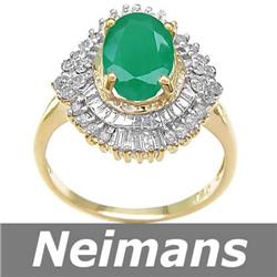 Neimans 30.25 ct Certified Emerald Bracelet 14kt Gold