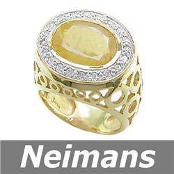 USGL Certified .75 ct Citrine Stud Earrings 14kt Gold