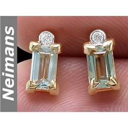 Certified Gem 1.50 ct Aquamarine Cross Pendant 14k Gold