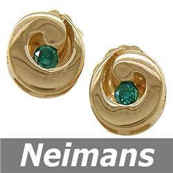 Certified .25 ct Blue Diamond Stud Earrings 14kt Gold