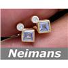 Image 1 : Neimans 1.00 ct Spinel & Diamond Stud Earrings 14k Gold