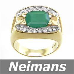 Gem Certified 2.75 ct Emerald & VS Diamond Ring 14kt