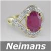 Image 1 : Finest 3.50 ct Certified Ruby & VS Diamond Ring 14kt