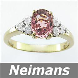 Certified 2.00 ct Pink Tourmaline & VS Diamond Ring 14k