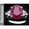Image 1 : Neimans 7.50 ct Certified Ruby & VS Diamond Ring 14kt