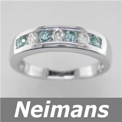 New .75 ct Green Sapphire & VS Diamond Ring 14kt Gold