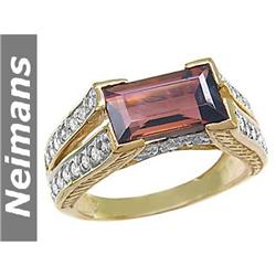 Vintage 2.25 ct Blue Sapphire & Diamond Ring 14kt Gold