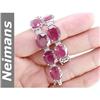 Image 1 : USGL Certified 73.00 ct Ruby & VS Diamond Bracelet 14kt