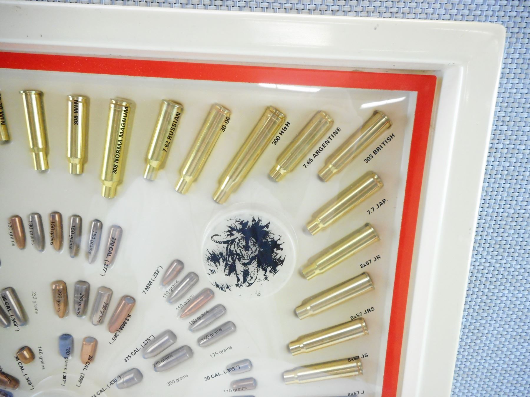 NORMA BULLET DISPLAY IN PLASTIC DISPLAY CASE