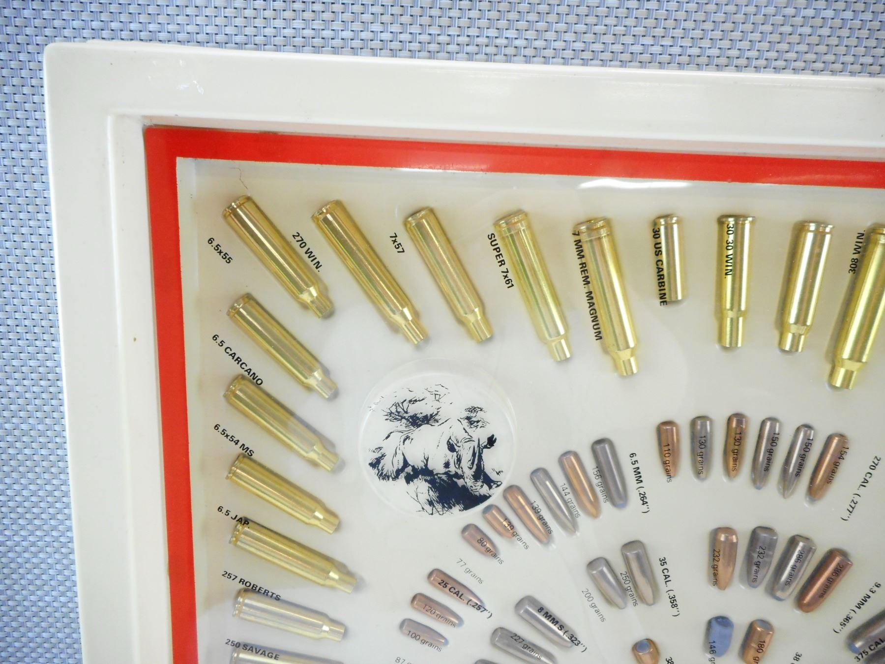 NORMA BULLET DISPLAY IN PLASTIC DISPLAY CASE