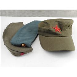 ASSORTED SOVIET ARMY WEDGE CAPS
