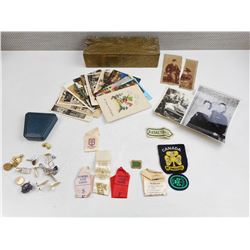 WWII ERA POSTCARDS AND CUFFLINKS