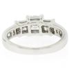 Image 9 : 14k White Gold 1.45 ctw 3 Princess Diamond Engagement Ring w/ Baguette Accents