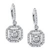 Image 1 : 14k White Gold 1.00 ctw Diamond Earrings, (I1-I2/H-I)
