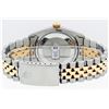 Image 4 : Rolex Mens 2 Tone Blue Vignette Diamond 36MM Datejust Wriswatch