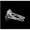 Image 3 : 1.75 ctw Tanzanite and Diamond Ring - 14KT White Gold
