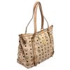 Image 3 : MCM Cream Visetos Coated Canvas Leather Medium Satchel Tote Bag