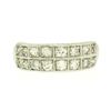 Image 7 : Platinum .65 ctw European & Single Cut Diamond Double Band Ring