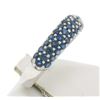 Image 2 : 14kt White Gold 1.25 ctw Domed Pave Round Blue Sapphire Band Ring