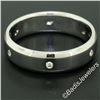 Image 2 : Men's Jeff Cooper Platinum 0.12 ctw Round Diamond 5.8mm Beveled Band Ring