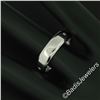 Image 4 : Men's Jeff Cooper Platinum 0.12 ctw Round Diamond 5.8mm Beveled Band Ring