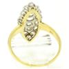 Image 6 : Platinum & 14k Yellow Gold Old Rose Cut Diamond Marquise Ring