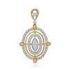 Image 1 : 18k Two Tone Gold 0.66CTW Diamond Pendant, (SI1-SI2/G-H)