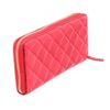 Image 2 : Chanel Pink Quilted Lambskin Leather Zippy Wallet