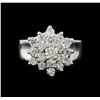 Image 2 : 14KT White Gold 1.55 ctw Diamond Ring