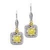 Image 1 : 18k Two Tone Gold 1.22CTW Diamond Earrings, (VS1 /VS1-VS2/G-H)
