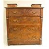 Image 3 : A CARVED OAK CHEST OF DRAWERS