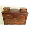 Image 4 : A CARVED OAK CHEST OF DRAWERS