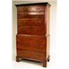 Image 1 : A GEORGE III MAHOGANY CHEST ON CHEST